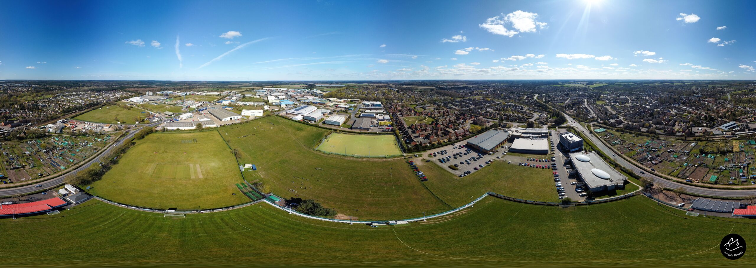 Thetford town-Sports-Centre-Football Club Norfolk Drone